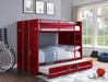 Cargo Red Bunk Bed (Full/Full) image