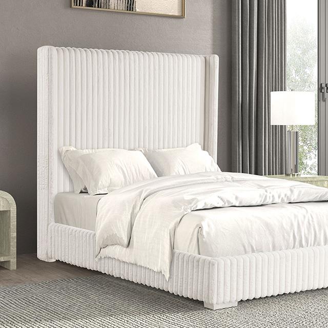 Cadwell E.King, Queen, & Full Bed White, Gray, & Black