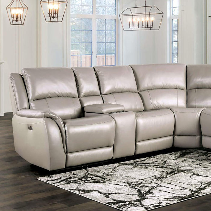 GORGIUS Power Sectional, Light Gray