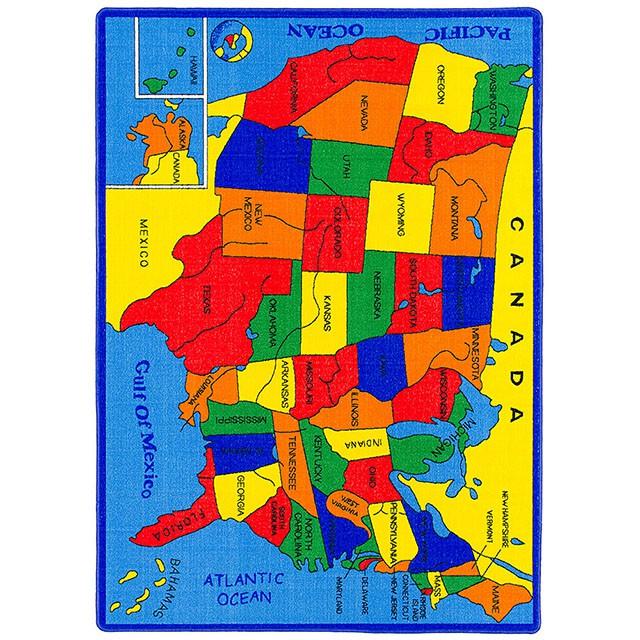 ABBEY Us Map 5' X 8' Area Rug