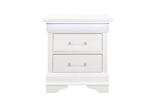 CHARLIE WHITE NIGHTSTAND WITH LED image