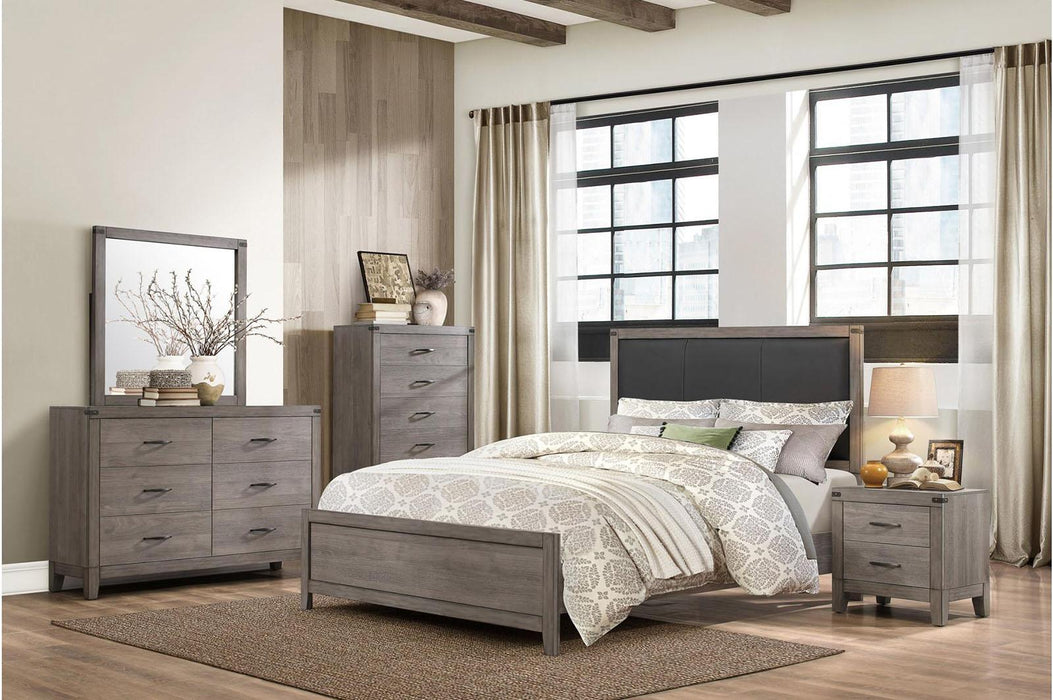 Woodrow Queen Panel Bed in Gray 2042-1*