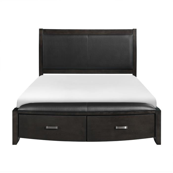 Lyric Queen Sleigh Storage Bed in Brownish Gray 1737NGY-1 image