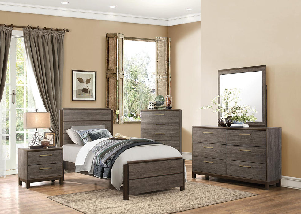 Vestavia Twin Bed in Gray 1936T-1