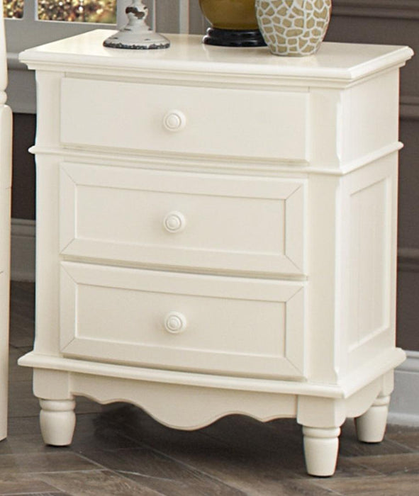 Clementine 3 Drawer Night Stand in White B1799-4