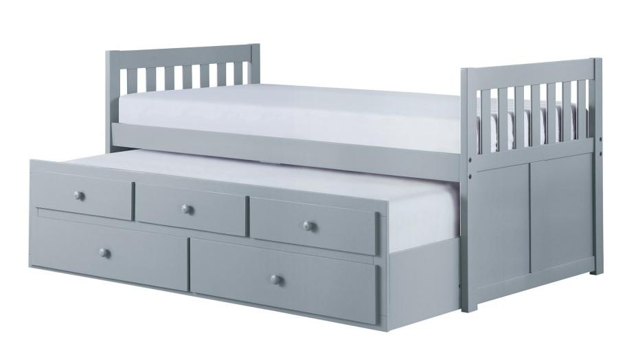 Orion Twin/Twin Trundle Bed w/ 2 Storage in Gray B2063PR-1*