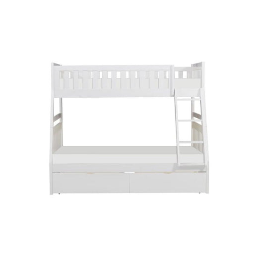 Galen Twin/Full Bunk Bed w/ Storage Boxes in White B2053TFW-1*T image