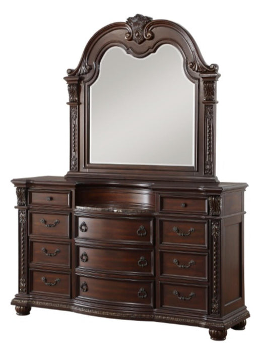 Cavalier Mirror in Dark Cherry 1757-6