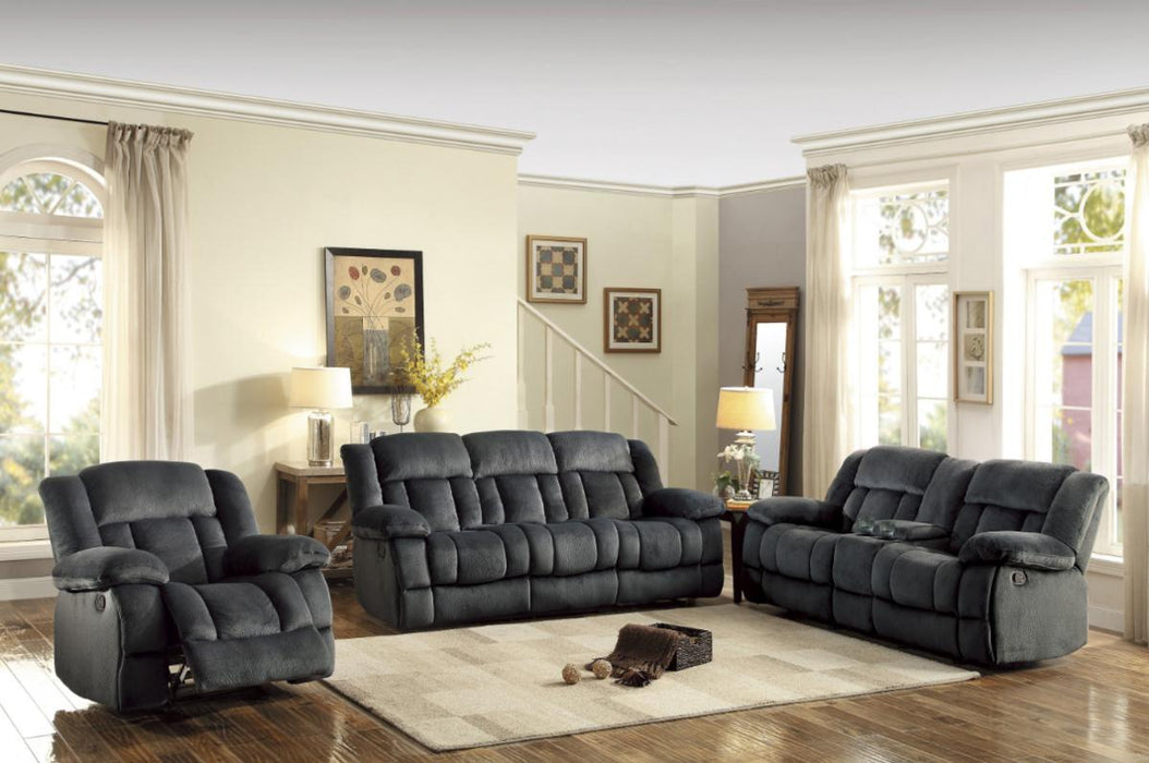 Laurelton Double Reclining Sofa in Charcoal 9636CC-3