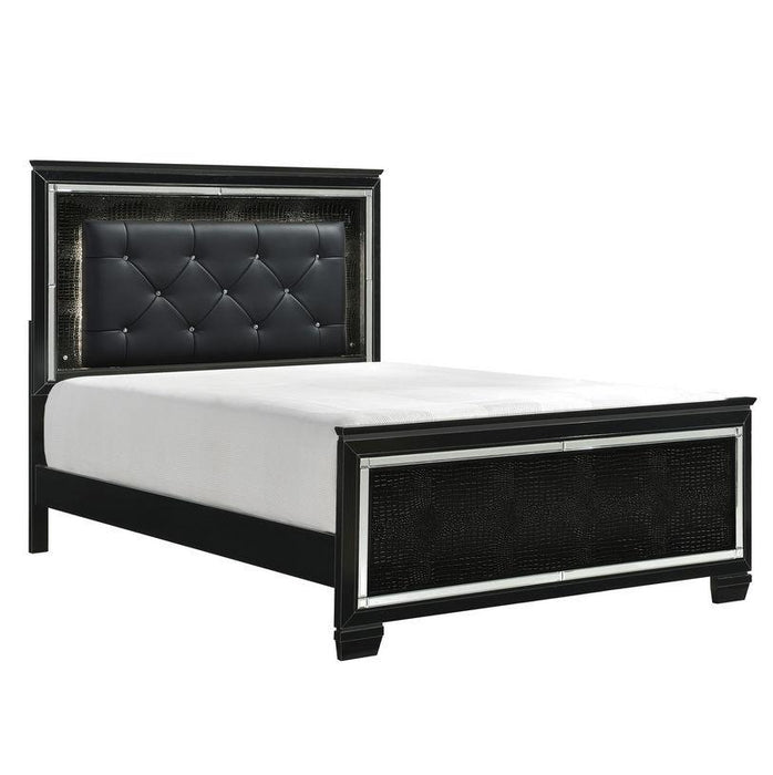 Allura King Panel Bed in Black