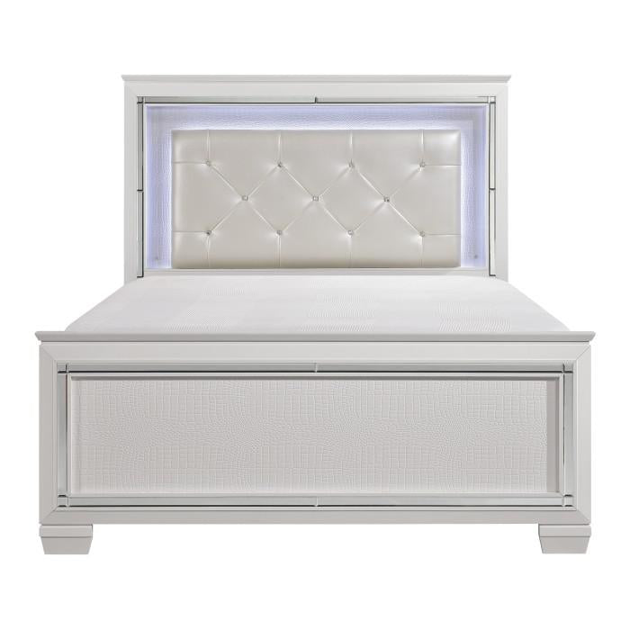 Allura Queen Panel Bed in White 1916W-1* image