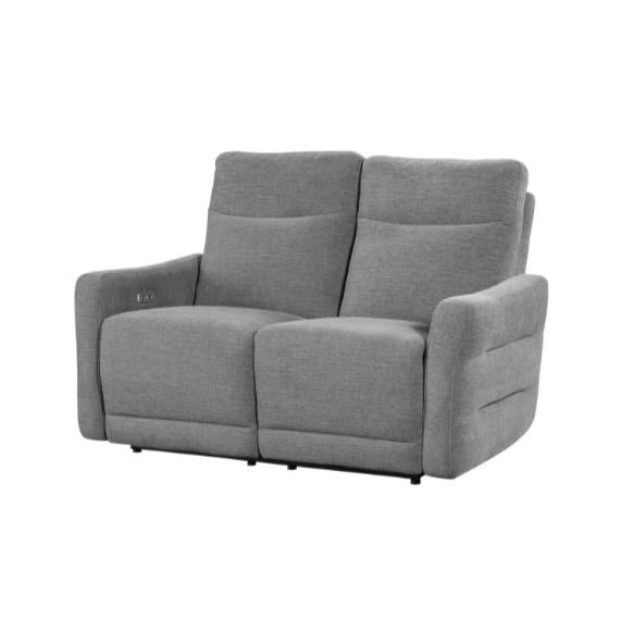 Edition Power Double Lay Flat Reclining Loveseat in Dove Grey 9804DV-2PWH