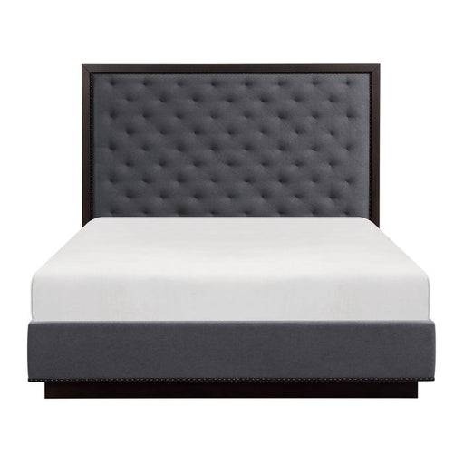 Larchmont Queen Upholstered Platform Bed in Charcoal 5424-1* image