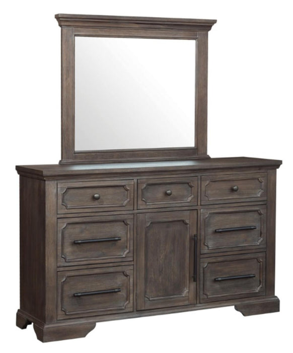 Taulon Mirror in Dark Oak 5438-6