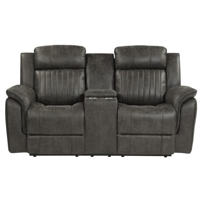 Centeroak Double Reclining Loveseat in Gray 9479BRG-2 image