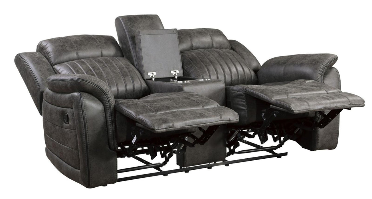 Centeroak Double Reclining Loveseat in Gray 9479BRG-2