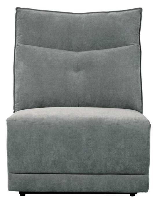 Tesoro Armless Reclining Chair in Dark Gray 9509DG-AR