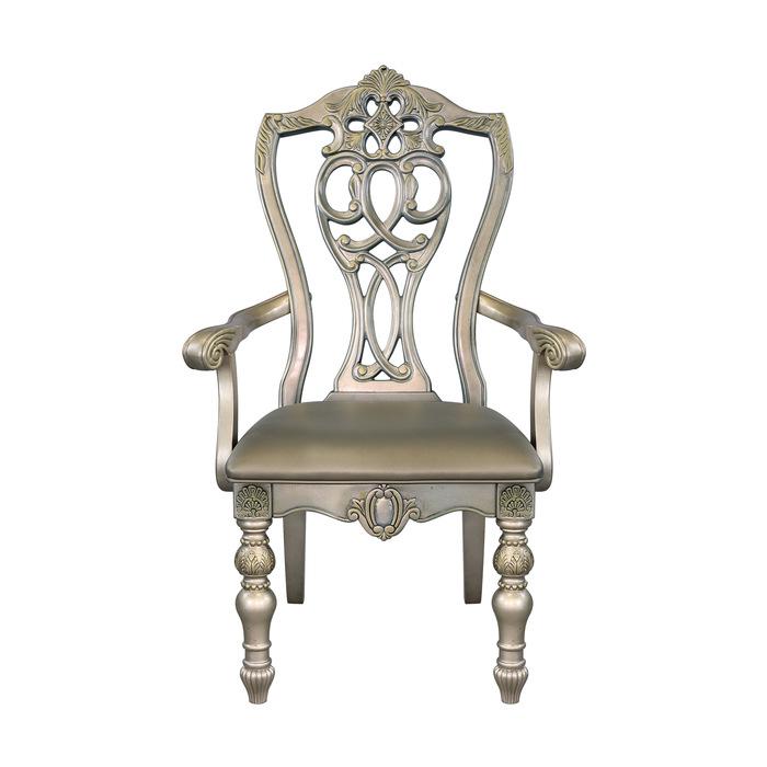 Catalonia Arm Chair in Platinum Gold (Set of 2) image