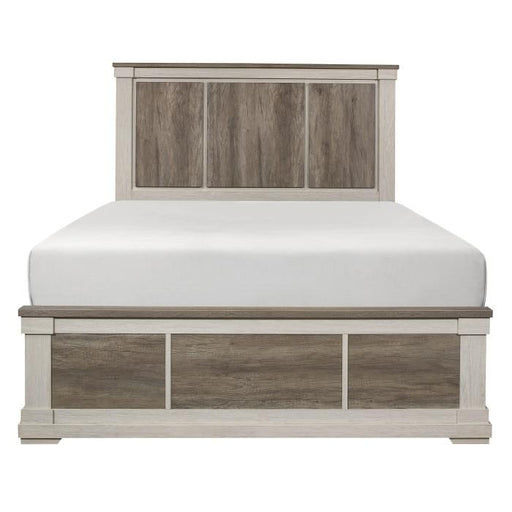 Arcadia Queen Panel Bed in White & Weathered Gray 1677-1* image