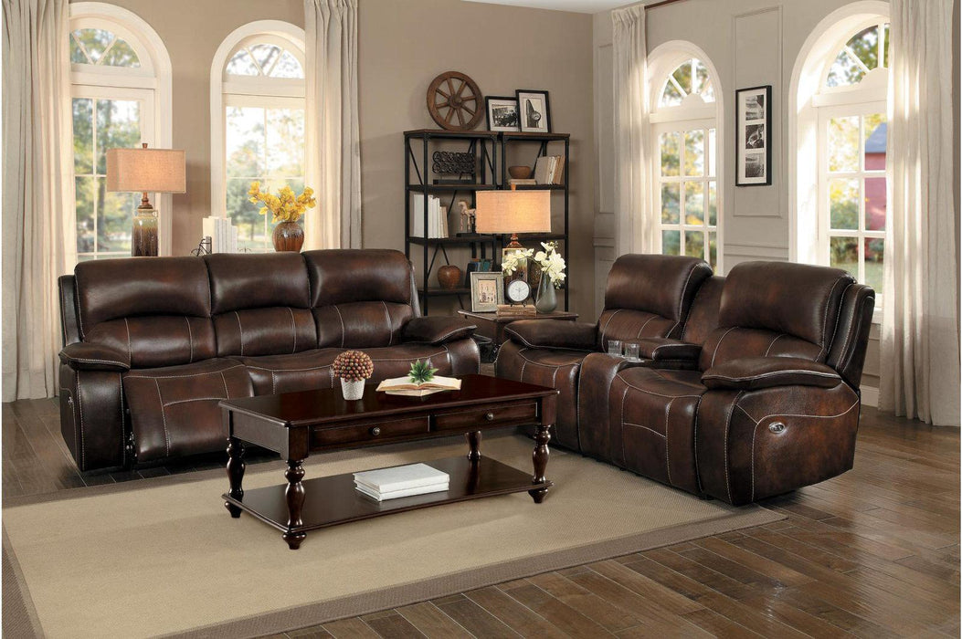 Mahala Double Reclining Sofa in Brown 8200BRW-3PW