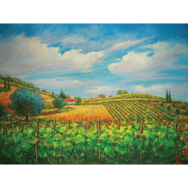 Summer In Napa Printed Canvas Painting